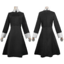 (XXXL, With wig) Wednesday Addams Cosplay Costume Set Halloween Carnival Party Costumes For Adult Kids