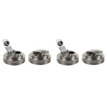 4 Stuks Brede Mond Mason Jar RVS Schenktuit Deksel, Herbruikbare Mason Jar Deksels voor Brede Mond Mason Jars, Zonder Handvat