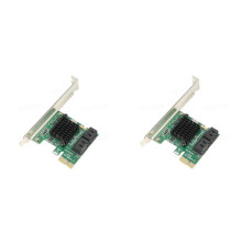 2X Carte D'Extension PCIE Vers PCI Express X1 Vers 4 3 3.0 III 6 Gbps Contrôleur SSD Carte Adaptateur PCI-E SATA3,A