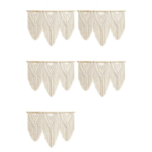 5X Tenture Murale en Macramé Tissé à la Main Boho Cotton Rope Boho  Home Decor