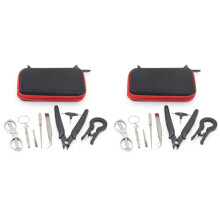 2X Kit D'Outils de Réparation Bricolage + Pinces Pinces en Céramique Ciseaux Pliants Bobine Gabarit Tournevis Ensemble D'Outils à Main
