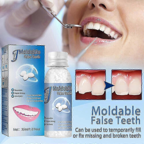 (2pcs) 1-3pcs Temporary Tooth Repair Kit Resin Fix Broken False Teeth Fill Gaps Dental Denture-aac 2