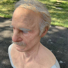 Realistic Latex Mask Big Nose Old Man Wrinkle Face Headgear for Masquerade Party