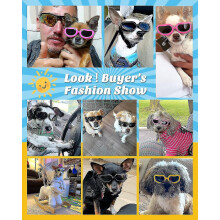 (Yellow) Dog Sunglasses Small Breed Dogs Goggles Uv Protection, Goggles For Small Dogs Eye Wear Protection Adjustable Strap