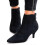 (43, Black) Womens Zip Up Ankle Booties With Low Kitten Heel And Pointed Toe Design 1