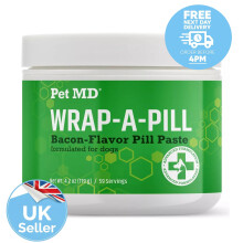Pet MD Wrap A Pill for Dogs Hide Pills Medication Pill Pockets Bacon Flavor