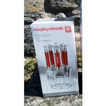 Morphy Richards 46811 4 Piece Kitchen Utensils Gadget Set Red