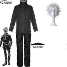 (L, Black Package 3) 2026-Anime Jujutsu Kaisen Gojo Satoru Cosplay Costume Tops Pants Eye Patch Halloween Party Men Uniform Wigs-R-2026