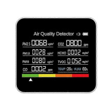 9 In 1 Air Quality Monitor for CO2 CO TVOC HCHO PM2.5 PM1.0 PM10 Temperature Detection