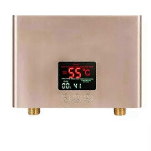 (Gold, 5000W-EU PLUG) 220V Instant Water Heater - 3000W/5500W Wall-Mounted Electric Heater for Bathroom & Kitchen