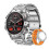 (steel silve) Melanda 1.39" Steel Smart Watch With Bluetooth Calling IP67 Waterproof For Android iOS 1