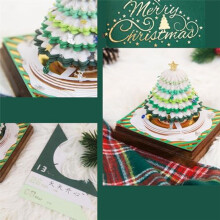 Bloco de Notas de Arte de Escultura de Papel 3D, Bloco de Notas de Papel de Nota de CalendáRio 3D de Natal, Escultura de CalendáRio DestacáVel