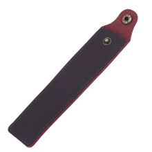 Genuine Leather Pen Pouch Holder Single Pencil Bag Pen Case with Snap Button for Rollerball Fountain Ballpoint Pen-