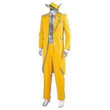 (3XL, tuxedo) Movietv The Mask Jim Carrey Cosplay Costumes Set Unisex Adult Yellow Suit Uniform Outfits Halloween Carnival Dress Up Party