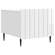 vidaXL Coffee Table High Gloss White 49 x 50 x 42 cm Engineered Wood