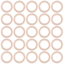 25 Pcs Natural Wood Rings 70mm Unfinished Macrame Wooden Ring Wood Circles for DIY Ring Pendant Jewelry Making