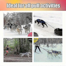 (XL, Red) Dog Harness Dog Sled Harness Reflective Pet Weight Pulling Sledding Harness Adjustable X Shaped Back Harness For Medium And Large Dogs