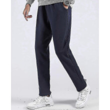 (Large, 2088 navy) Men's Fleece Thick Warm Sweatpants Thermal Winter Pants Sherpa Lined Jogger Pants
