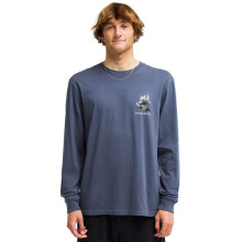 (M, Ombre Blue) Billabong Mens Retro Poster Long Sleeve T-Shirt