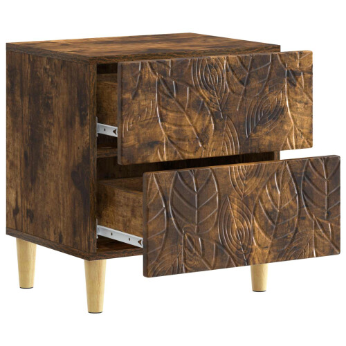 VidaXL vidaXL Bedside Table 2 pcs Smoked Oak 43 x 34.5 x 48 cm 2
