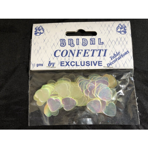 (Iridescent Clear) Heart Shaped Foil Table Scatter Confetti, 13mm