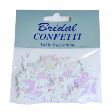 (White / Iridescent) Butterfly Shaped Foil Table Scatter Confetti