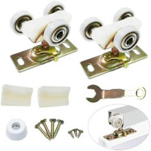 2 Pack Sliding Pocket Door Hardware Top Hanger Rollers Wheels Assembly Fit Part 1125 & 1500 Hardwar