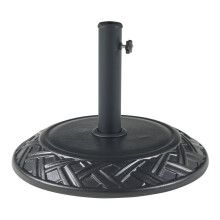 Pied de parasol - HELLOSHOP26 - Socle béton - Adaptateurs 37/42/52 mm (jusqu'à 58 mm) - Tube en fer - Socle Ø 50 cm