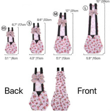 (Pink, L) Reusable Pet Chicken Diapers with Bow Tie Design for Ducks and Poultry Washable and Adjustable