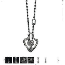 Mechanical Rotatable Gear Shuttle Pendant Necklace Men's Retro
