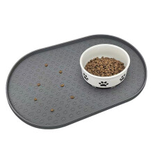Alfombrilla para comida de gato, alfombrilla para comedero de perro con bordes elevados de 1,2 cm para contener derrames, alf