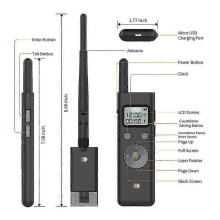 Wireless Powerpoint Presentation Ppt Pointer Clicker Presenter Lcd Display Green Light Rf Remote Control 300m Distance Y
