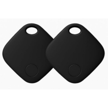Confezione da 2 tag di localizzazione Oscanna con Google Trova il mio dispositivo (SOLO ANDROID) (Nero)