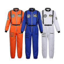(L, White for Women) Astronaut Costume Space Suit For Adult Cosplay Costumes Zipper Halloween Costume Couple Flight Jumpsuit Plus Size Uniform