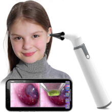 Wireless Otoscope Ear Camera 3.9mm 720p HD with 6 LED Lights for Kids