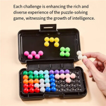 3X 200 Défis IQ Puzzle 3D Jeu de Société Classique Pyramide Plaque Perle Logique pour Enfants Perles Pyramidales