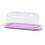 Bread & Cake Box Bin 36cm Acrylic Lid Plastic Base Clear Purple Storage Keeper 1