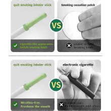 (12pcs) 6/12PCS Quit Smoking Air Inhaler Behavioral Support Aid Stick With Natural Mint Essential Oil No-nicotine