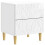 VidaXL vidaXL Bedside Table High Gloss White 43 x 34.5 x 48 cm 1