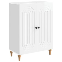 vidaXL Sideboard High Gloss White 66 x 34.5 x 90 cm Engineered Wood