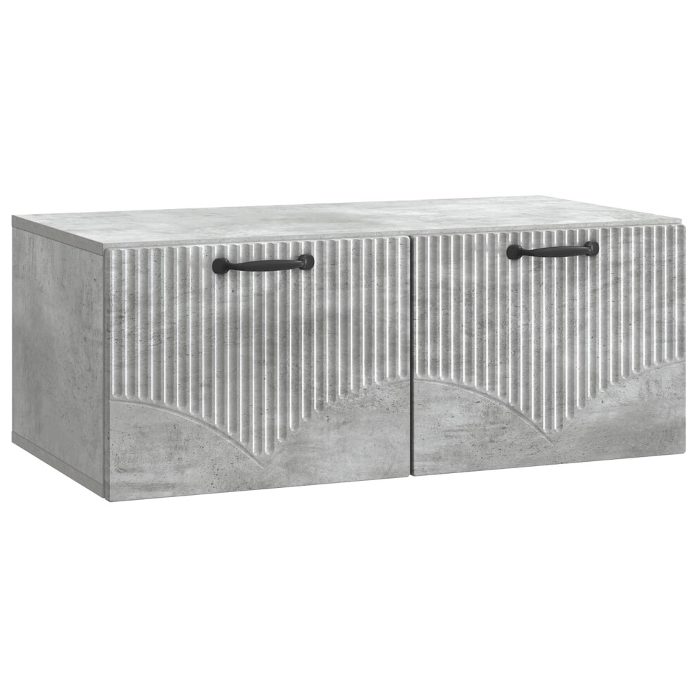 Vidaxl Wall-Mounted Tv Cabinet Concrete Grey 78.5 X 41 X 30 Cm