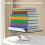 360 Rotating Desktop Book Stand with Transparent Panel Page Clips Foldable and Angle Adjustable Holder for Book Holder 1