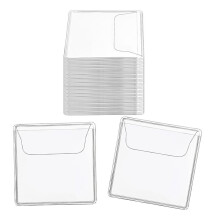 200 Stück Münzhüllen für eine Tasche, Transparente PVC-Münzschutzhüllen, Einzelne Münzhüllen Aus Kunststoff, 5,6 X 5,6 cm