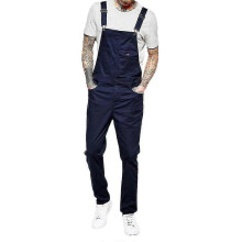(XL, Blue) Men's Denim Jumpsuit Bib Overalls
