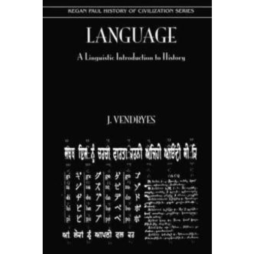Language And Linguistic Introduction To History by Vendryes Paperback