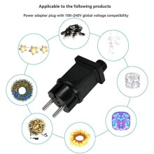 4X 3.5V 3.6W Plug LED Power Supply LED Transformer Plug Adapter IP44 Waterproof Power Christmas Lamp Adapter EU PLUG