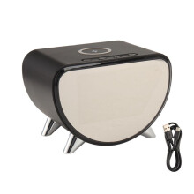 2X Multifunctional Alarm Clock Temperature Clock Wireless Charger LED Mobile Phone Three in One Wireless Charger