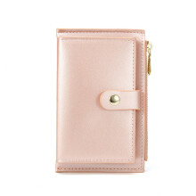 Card Holder Women Credit Card Case PU Female Zipper Slim Coin Purse Card Wallet-