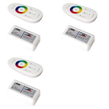 3X RF LED-Afstandsbediening 2,4 GHz Draadloze RF Touch LED RGB-Dimmercontroller voor 5050 3528 RGB LED-Stripverlichting 12V/24V