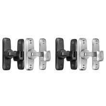 4X Türschloss mit Klappriegel, Aluminiumlegierung, Robuster Klapptürriegel, Diebstahlsicherung, 90/180-Grad-Schwingtürriegel